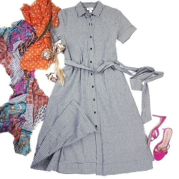 New Lisa Marie Fernandez Black White Seersucker Belted Button Down Maxi Dress XS - Picture 13 of 15